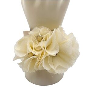 Tasha Cuff Bracelet‎ Ivory Floral Silk Statement Nordstrom Bridal Garden Party